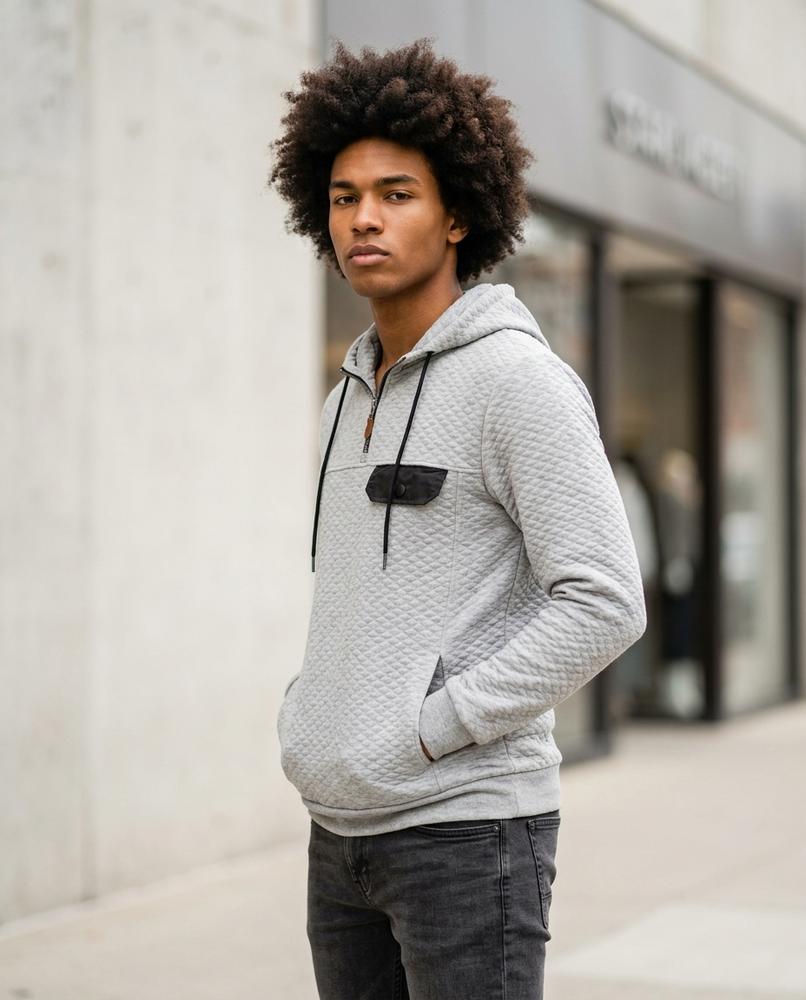 Statement Street - Alnor | Gesteppt Tailliert Hoodie Herren