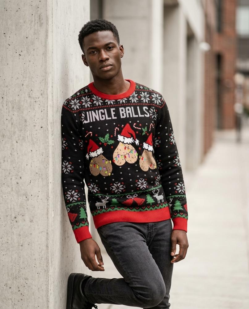 Statement Street - Zewid | Gemustert Langärmlig Pullover Herren