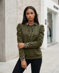 Statement Street - Lysin | Geraffter Kontrastfarbener Hoodie Damen