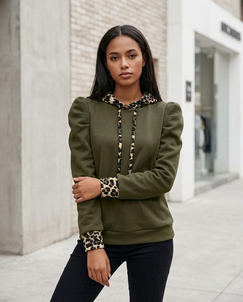 Statement Street - Lysin | Geraffter Kontrastfarbener Hoodie Damen