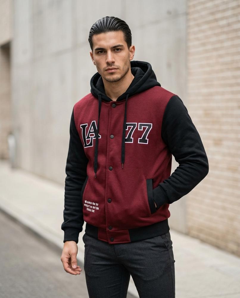 Statement Street - Senor | Zweifarbig Geknöpft Hoodie Herren