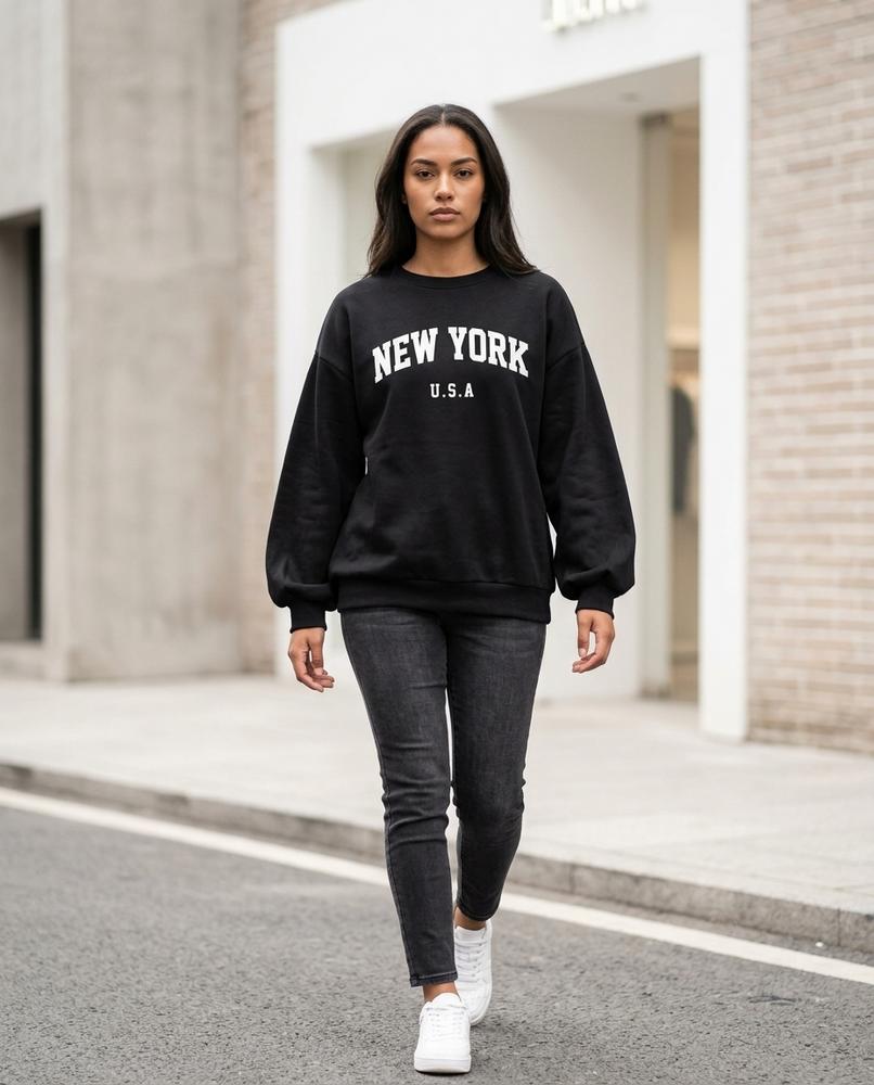 Statement Street - Niver | Langärmlig Bedruckt Sweatshirt Unisex