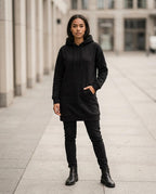 Statement Street - Novin | Langer Unifarbener Hoodie Damen