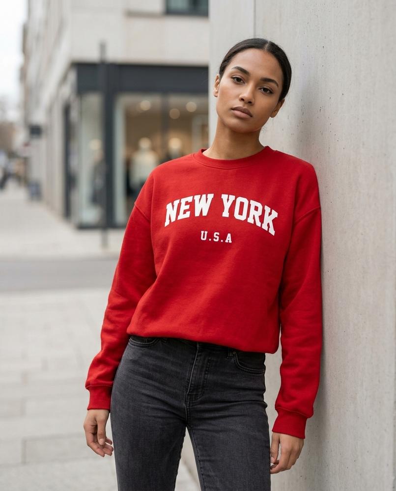 Statement Street - Niver | Langärmlig Bedruckt Sweatshirt Unisex