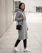 Statement Street - Novin | Langer Unifarbener Hoodie Damen