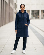 Statement Street - Novin | Langer Unifarbener Hoodie Damen