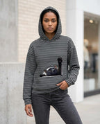 Statement Street - Ratir | Gestreift Langärmlig Hoodie Damen