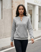 Statement Street - Sarev | Gesteppt Gezipft Sweatshirt Damen