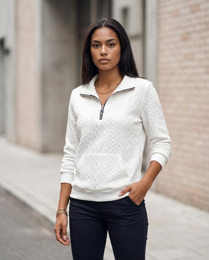 Statement Street - Takar | Strukturiert Langärmlig Sweatshirt Damen