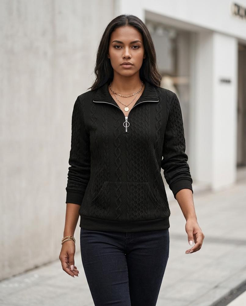 Statement Street - Takar | Strukturiert Langärmlig Sweatshirt Damen