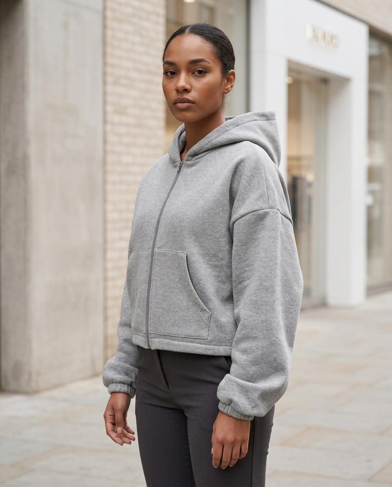 Statement Street - Lyhal | Verkürzt Kastig Hoodie Damen