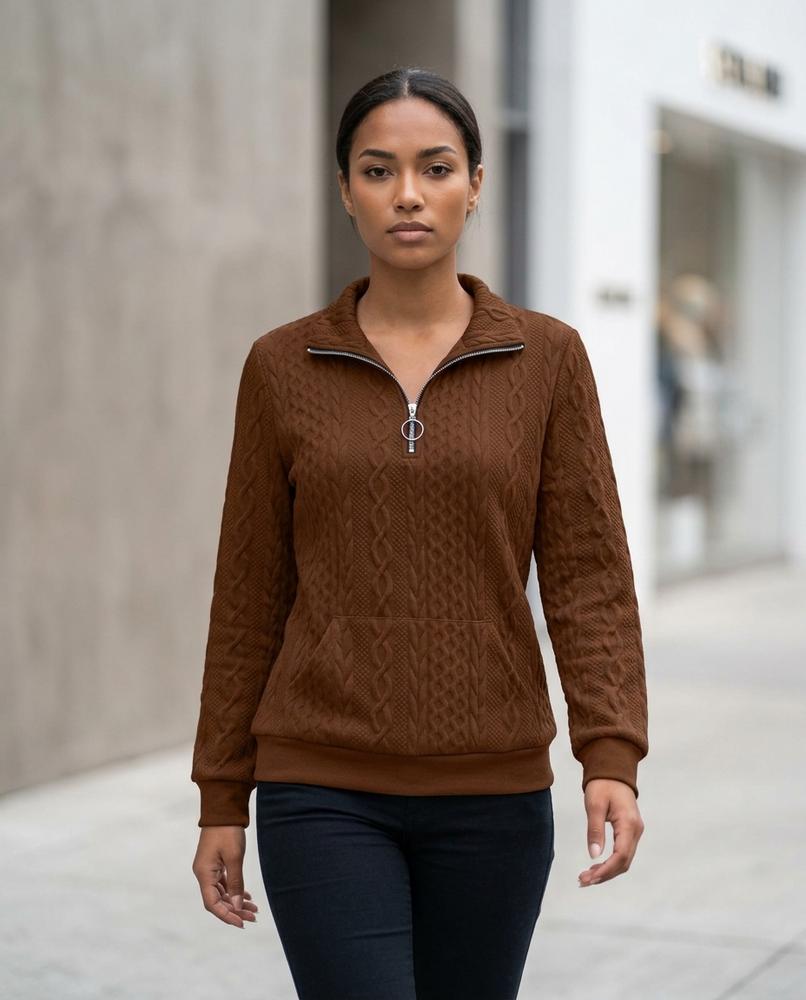 Statement Street - Takar | Strukturiert Langärmlig Sweatshirt Damen