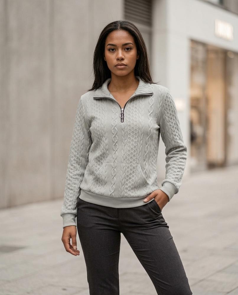 Statement Street - Takar | Strukturiert Langärmlig Sweatshirt Damen