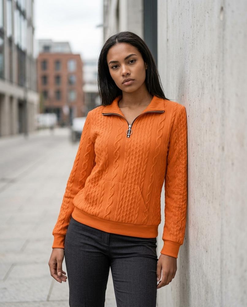 Statement Street - Takar | Strukturiert Langärmlig Sweatshirt Damen