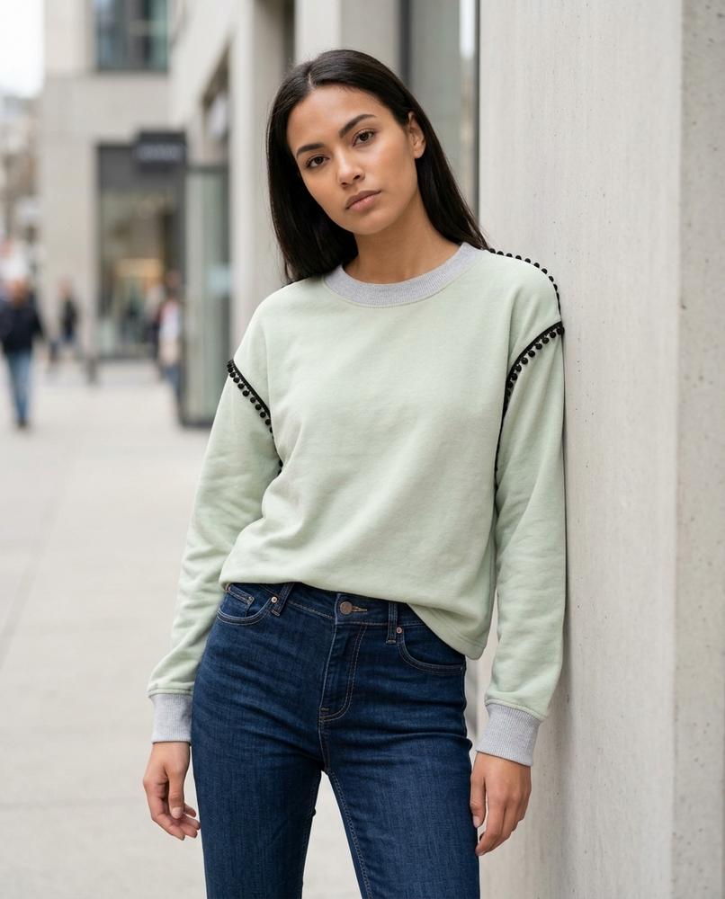 Statement Street - Lelin | Verziertes Langärmliges Sweatshirt Damen