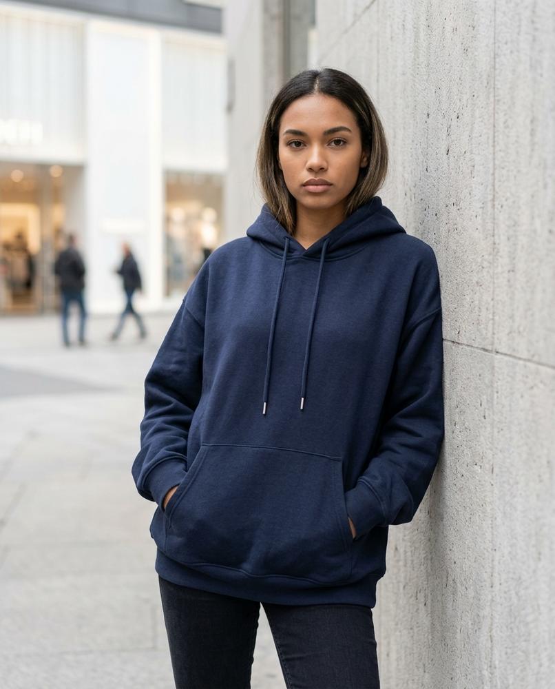 Statement Street - Elmar | Locker Geschnittener Känguru Hoodie Unisex