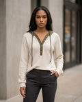 Statement Street - Talan | Strukturiert Geknöpft Hoodie Damen