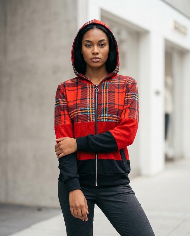 Statement Street - Neren | Karierte Lange Jacke Damen