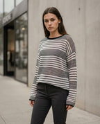 Statement Street - Mamin | Gestreifter Leichter Pullover Unisex