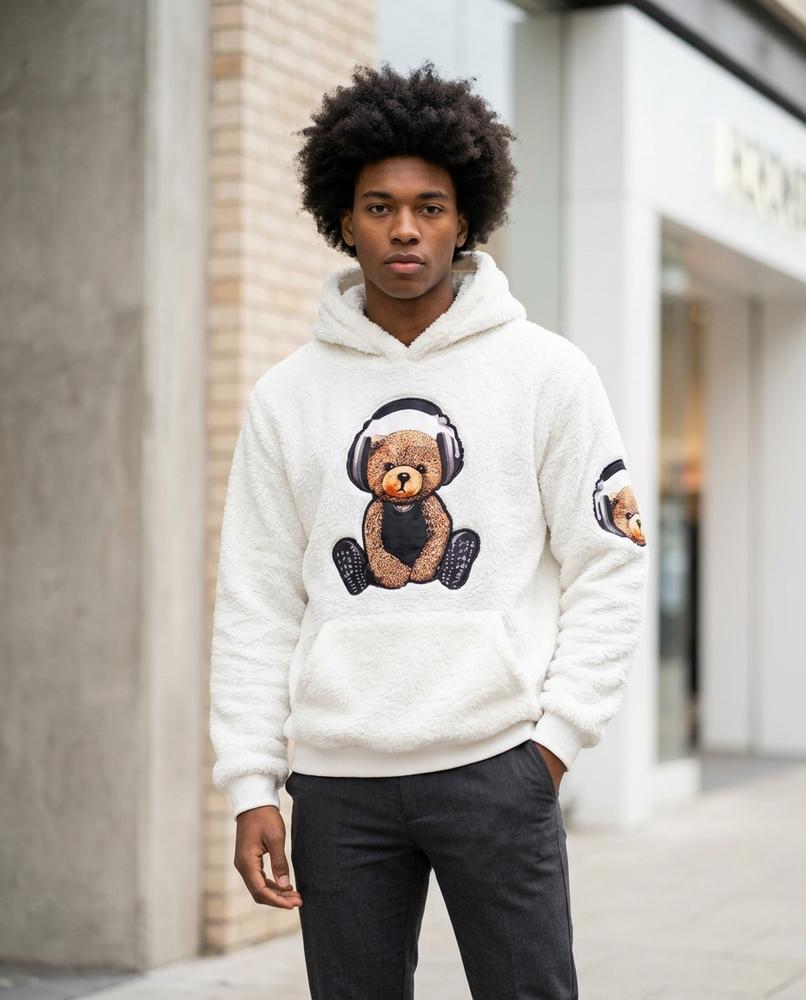 Statement Street - Rimon | Flauschig Appliziert Hoodie Herren