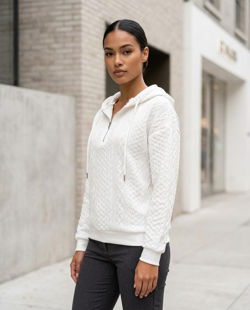 Statement Street - Rivar | Gesteppt Strukturiert Hoodie Damen