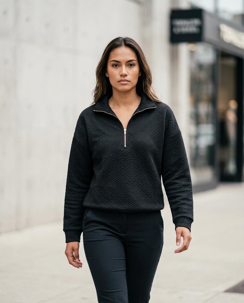 Statement Street - Mator | Gesteppt Langärmlig Sweatshirt Damen