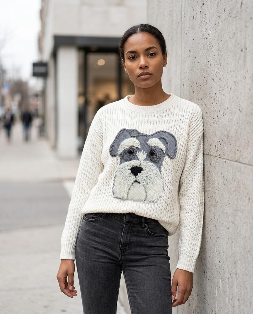 Statement Street - Selor | Gestrickt Appliziert Pullover Damen