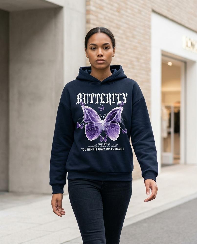 Statement Street - Kemor | Bedruckter Sweat Hoodie Damen