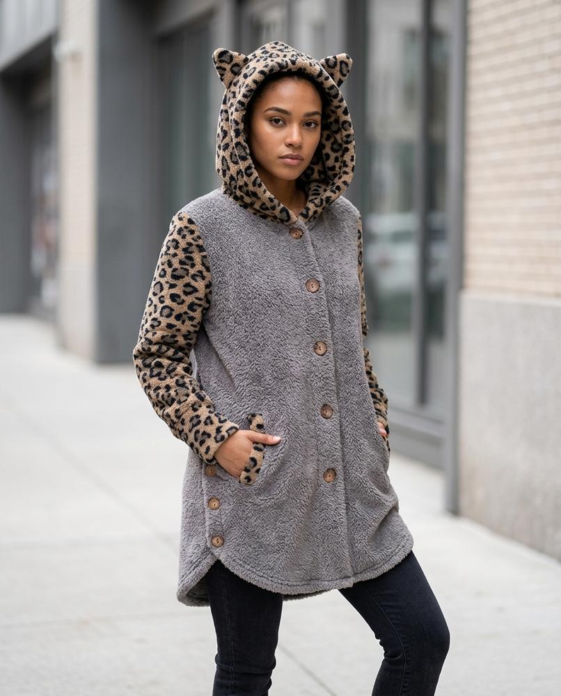 Statement Street - Kamel | Zweifarbiger Geknöpfter Mantel Damen