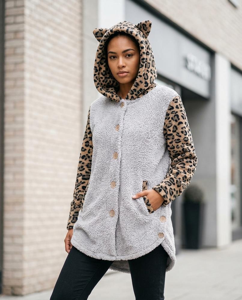 Statement Street - Kamel | Zweifarbiger Geknöpfter Mantel Damen