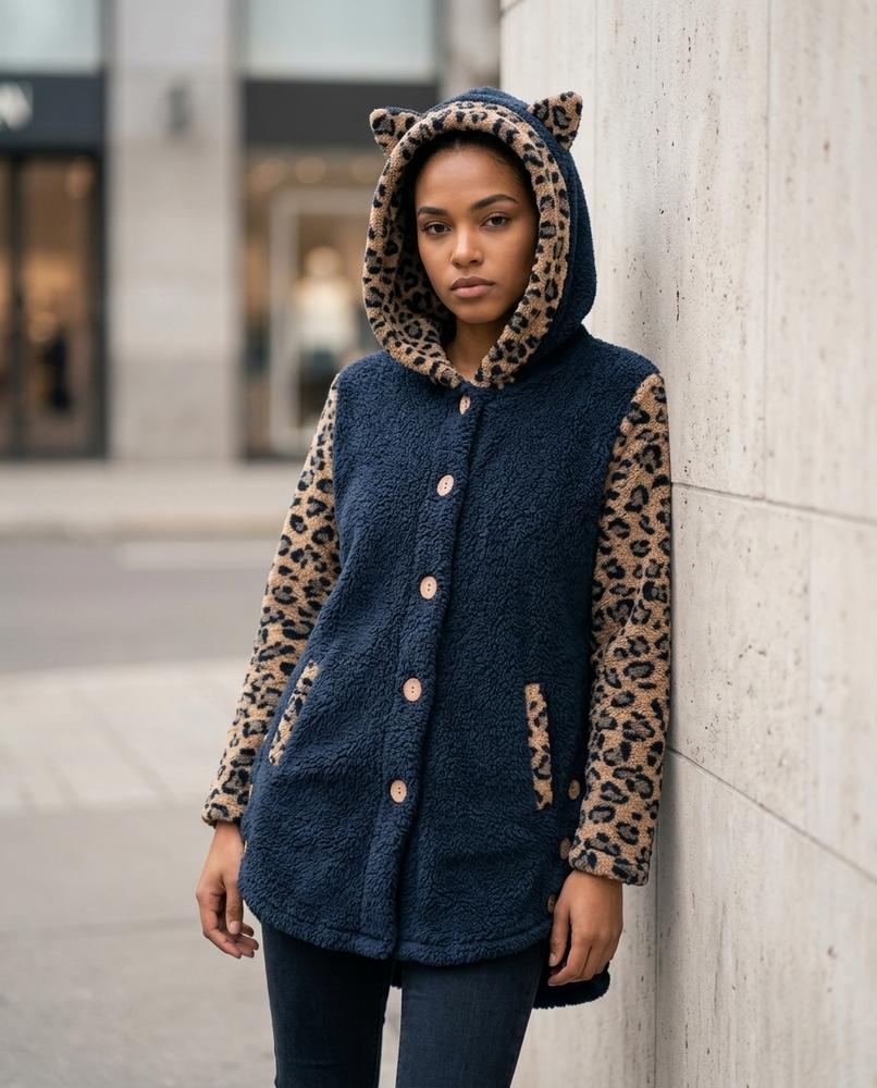 Statement Street - Kamel | Zweifarbiger Geknöpfter Mantel Damen