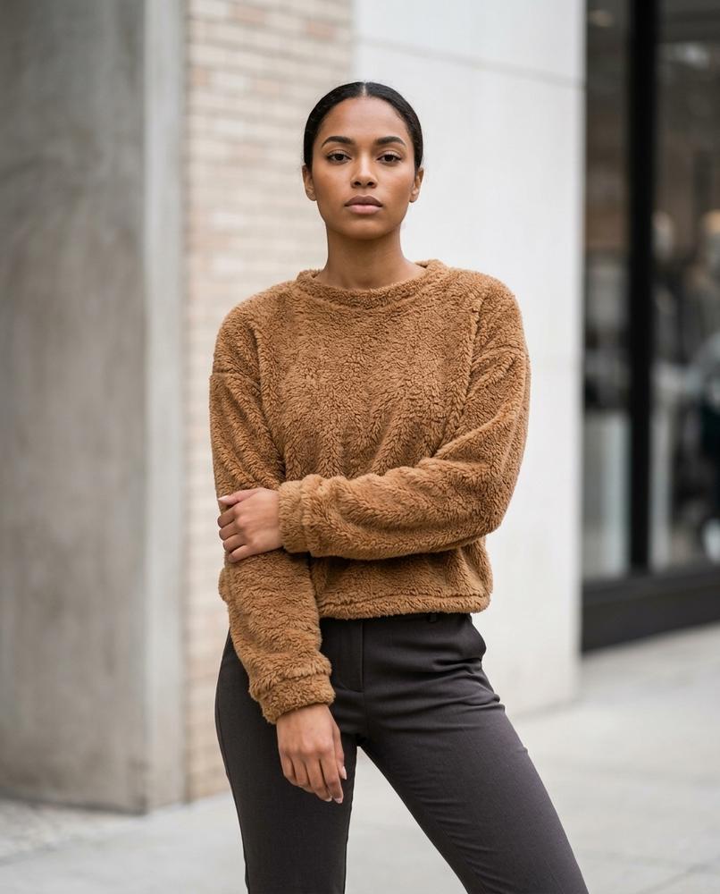 Statement Street - Tamor | Flauschiger Langärmliger Pullover Damen