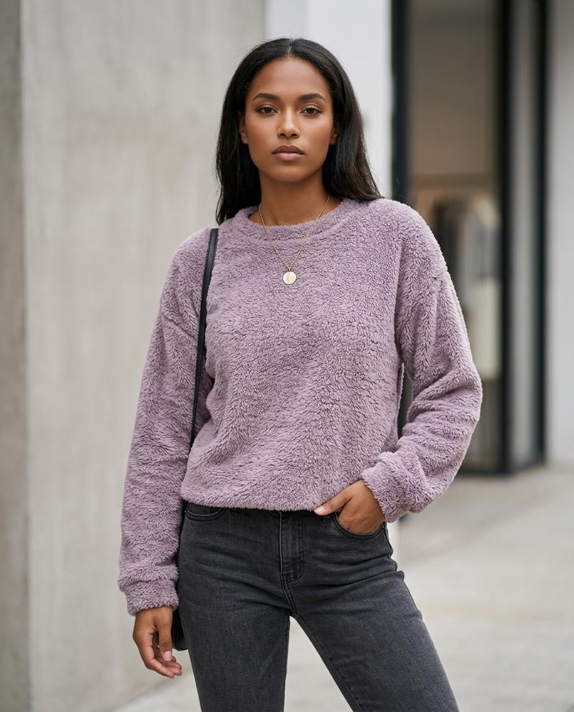 Statement Street - Tamor | Flauschiger Langärmliger Pullover Damen