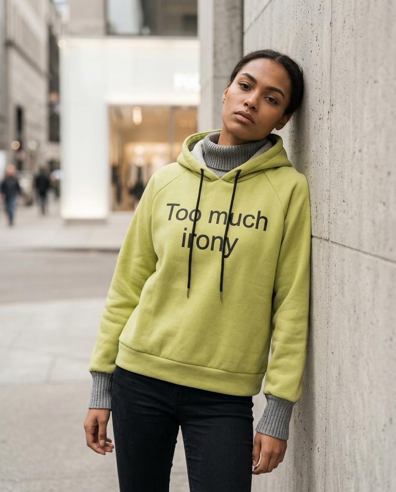 Statement Street - Arsil | Bedruckter Zweifarbiger Hoodie Damen