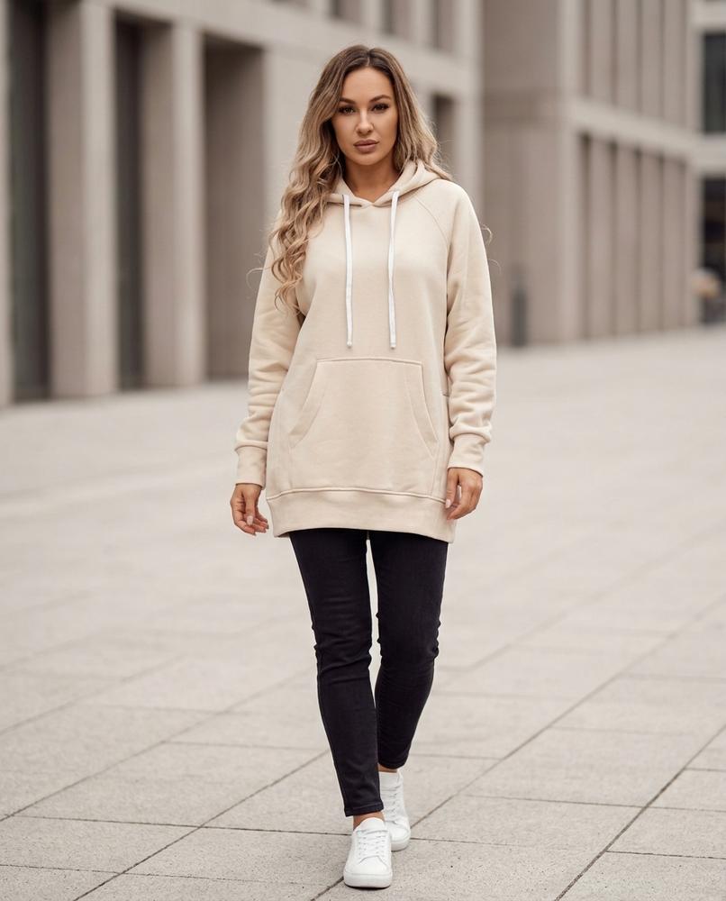 Statement Street - Kalev | Langärmliger Seitlich Geschlitzter Hoodie Damen