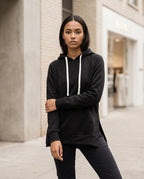Statement Street - Kalev | Langärmliger Seitlich Geschlitzter Hoodie Damen
