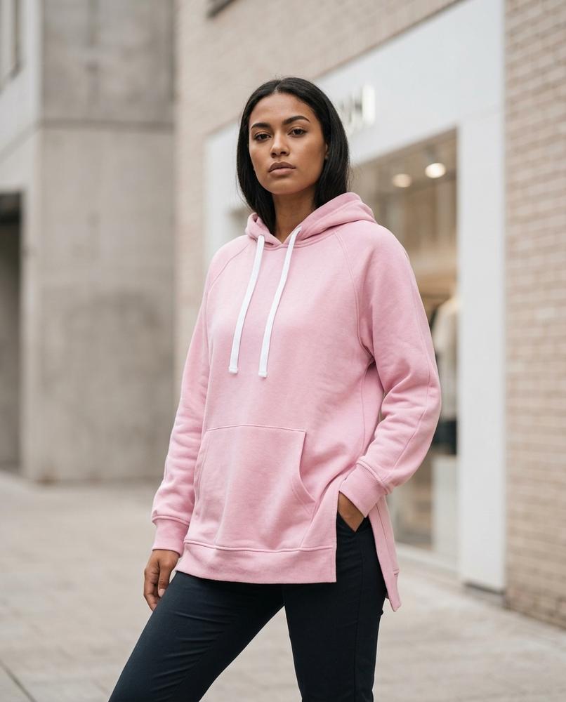 Statement Street - Kalev | Langärmliger Seitlich Geschlitzter Hoodie Damen