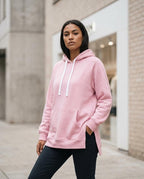 Statement Street - Kalev | Langärmliger Seitlich Geschlitzter Hoodie Damen