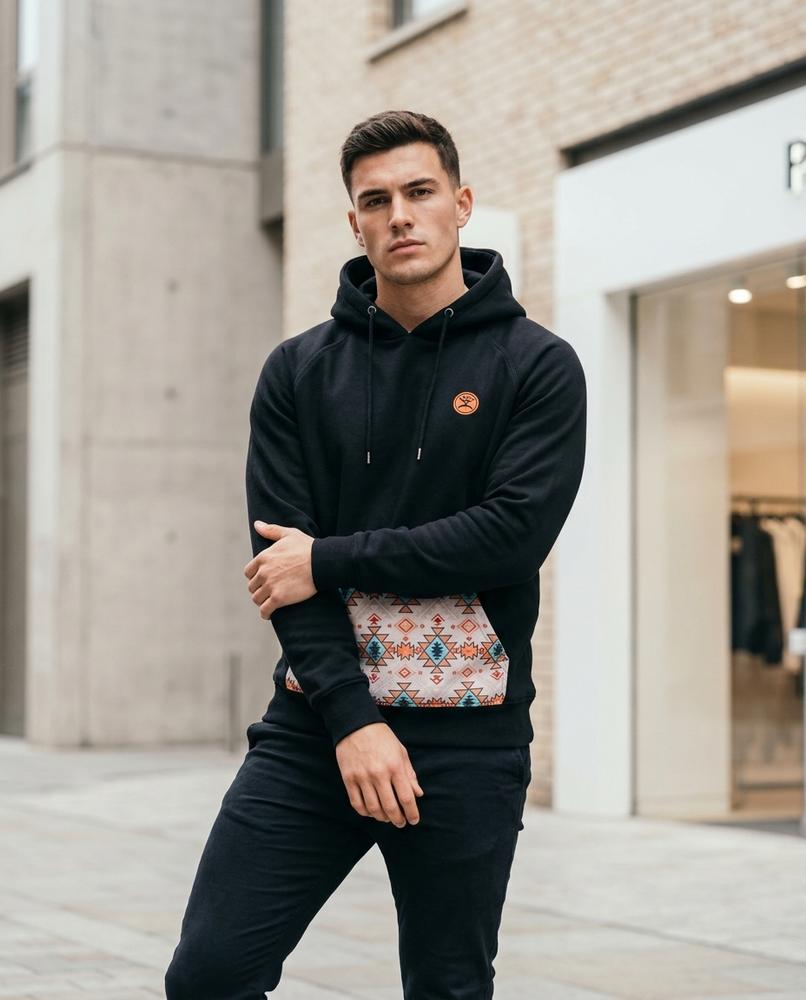 Statement Street - Kavan | Langärmliger Gemusterter Hoodie Unisex