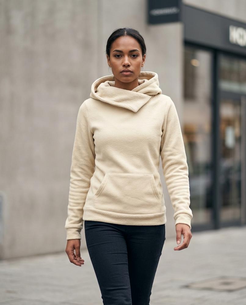 Statement Street - Minal | Tailliert Hochgeschlossen Hoodie Damen