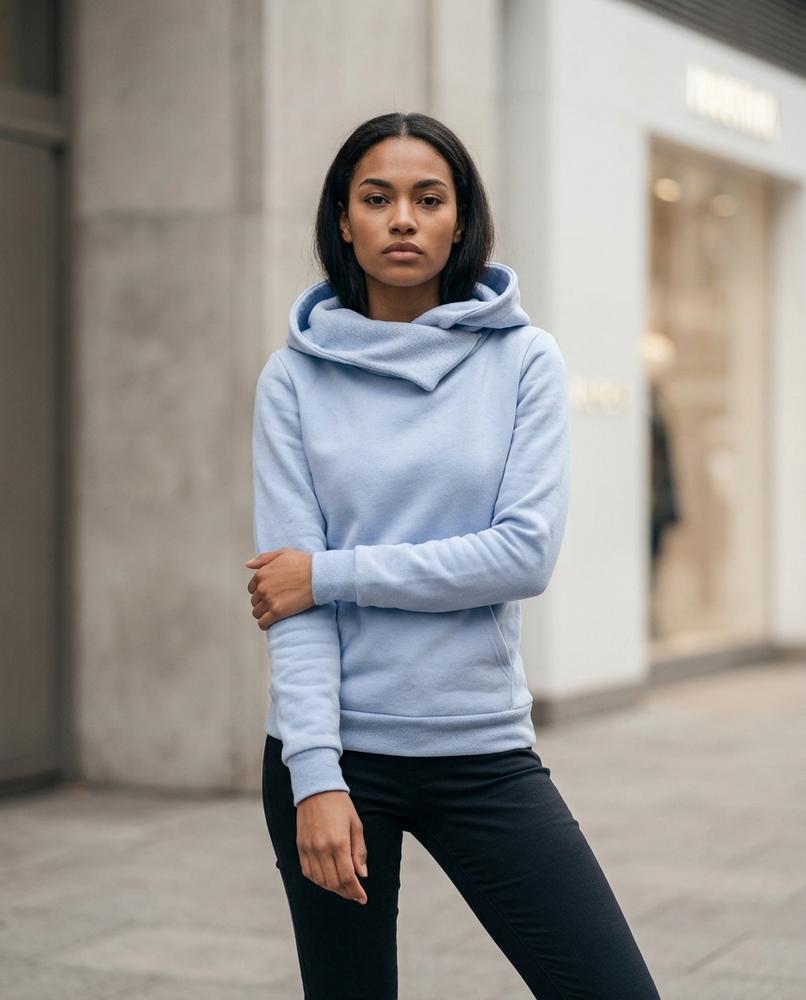 Statement Street - Minal | Tailliert Hochgeschlossen Hoodie Damen