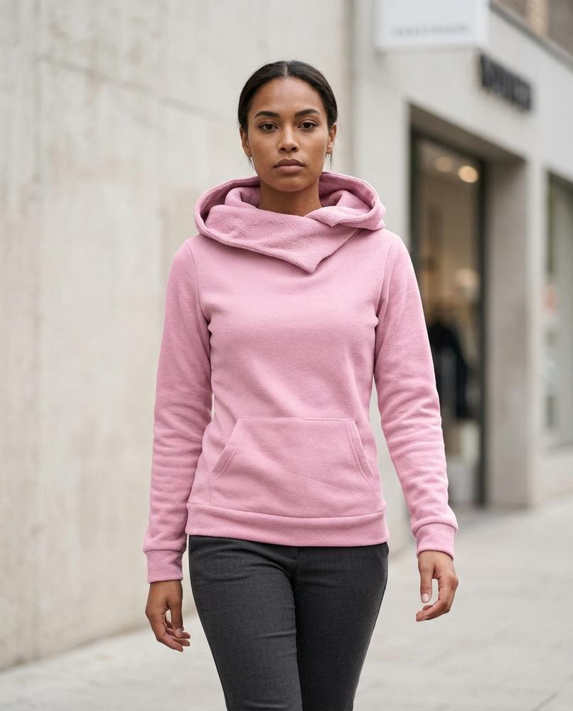 Statement Street - Minal | Tailliert Hochgeschlossen Hoodie Damen