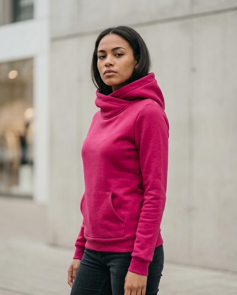 Statement Street - Minal | Tailliert Hochgeschlossen Hoodie Damen