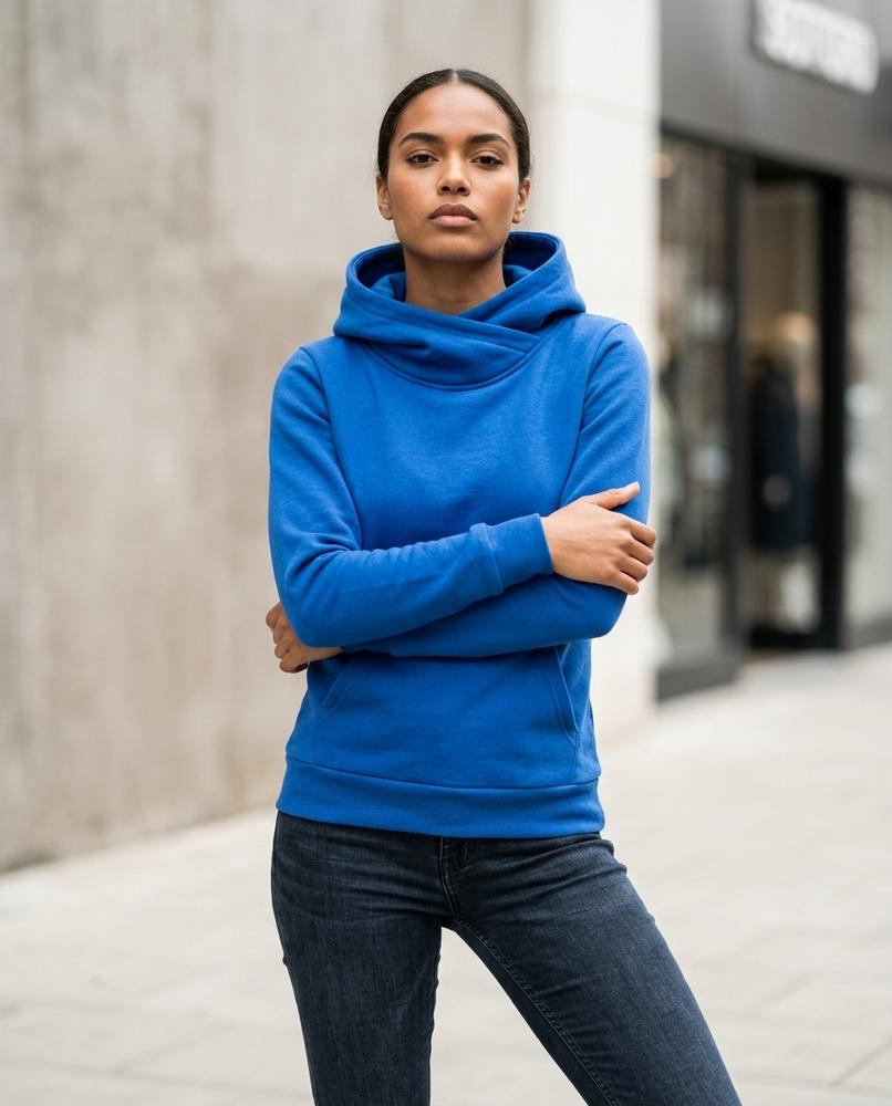 Statement Street - Minal | Tailliert Hochgeschlossen Hoodie Damen