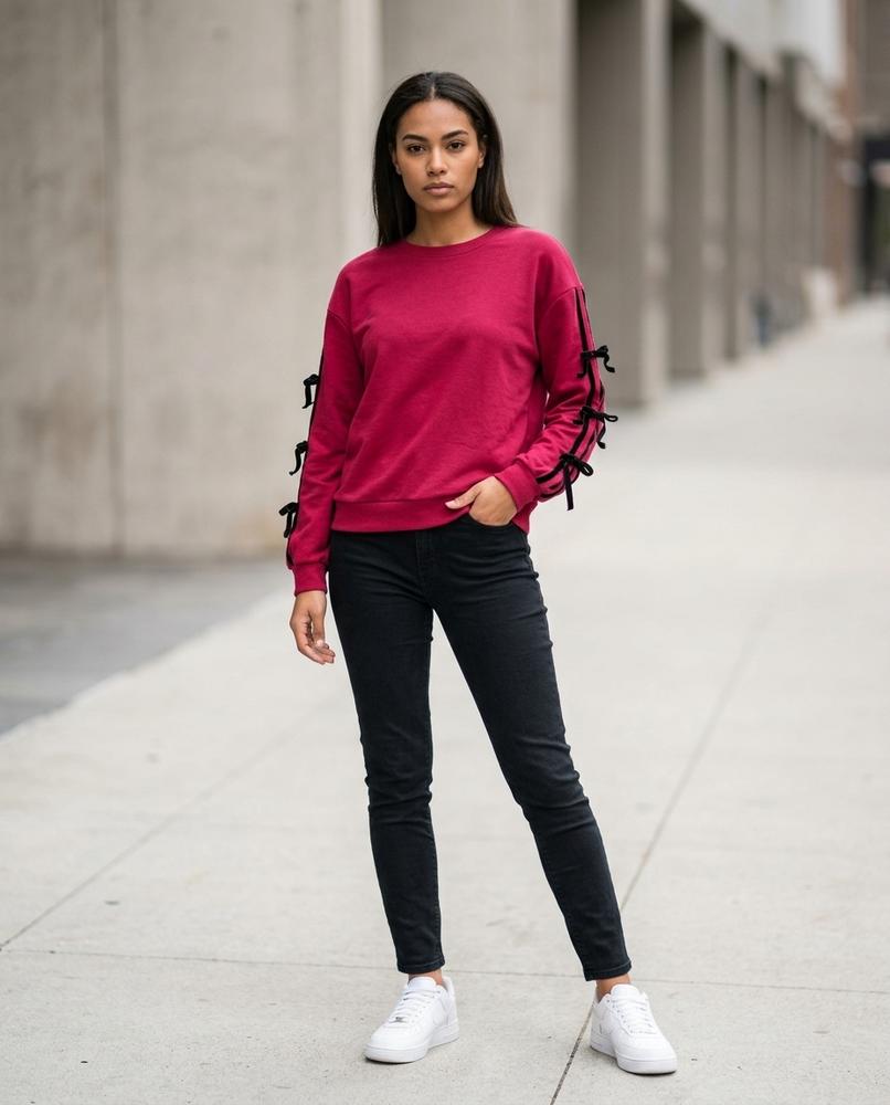 Statement Street - Selan | Langärmlig Geschnürt Kleid Damen