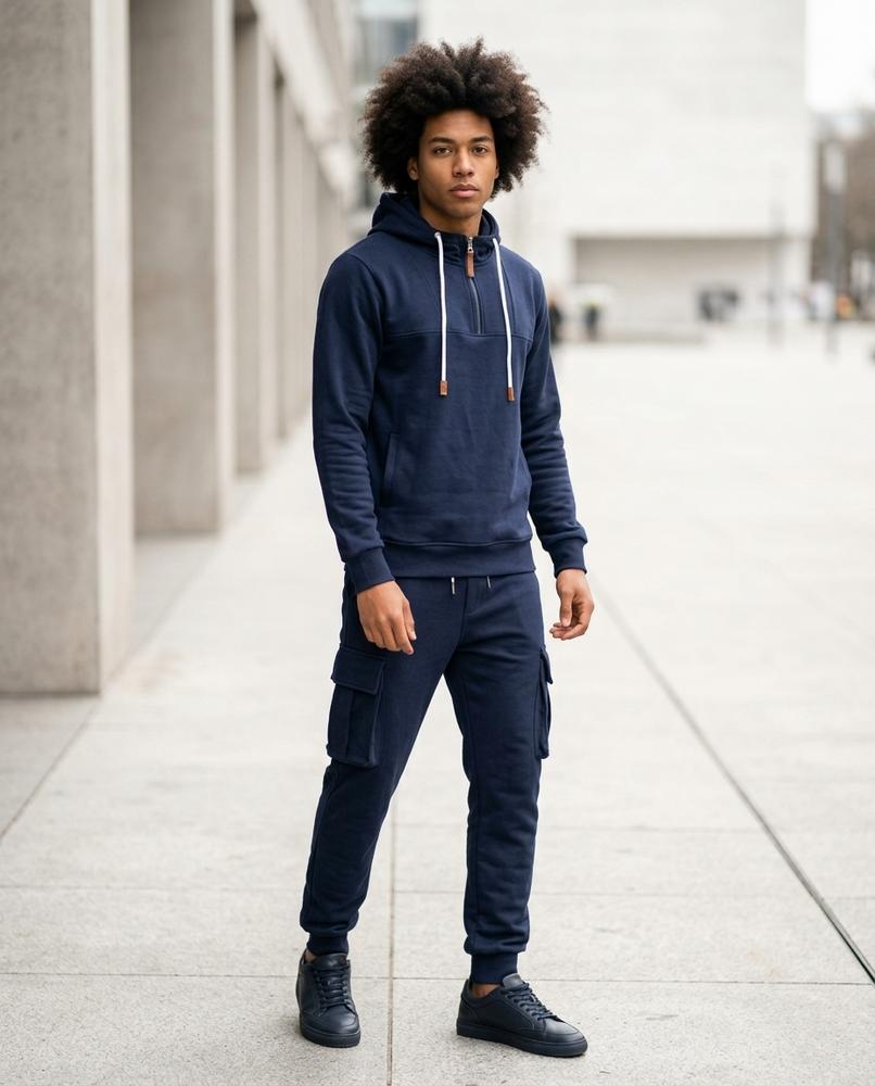 Statement Street - Vesil | Gerippter Baumwoll Anzug Herren