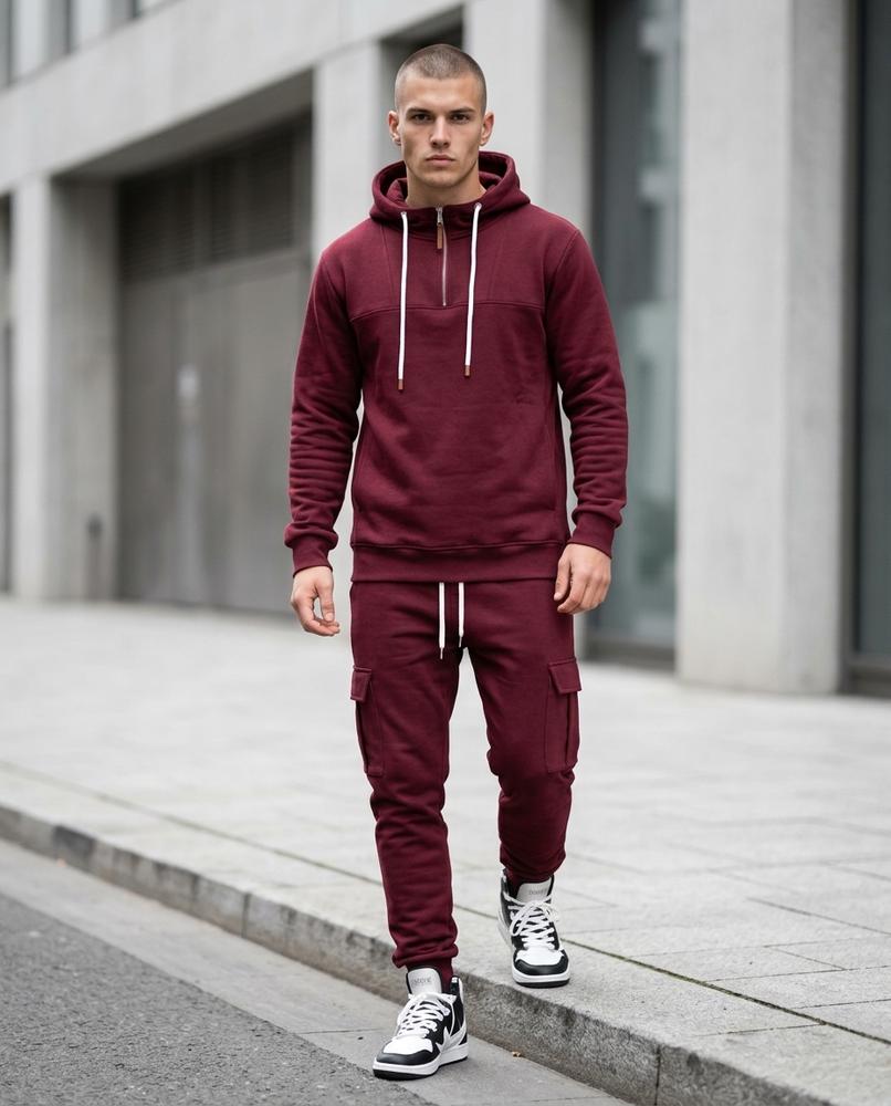 Statement Street - Vesil | Gerippter Baumwoll Anzug Herren