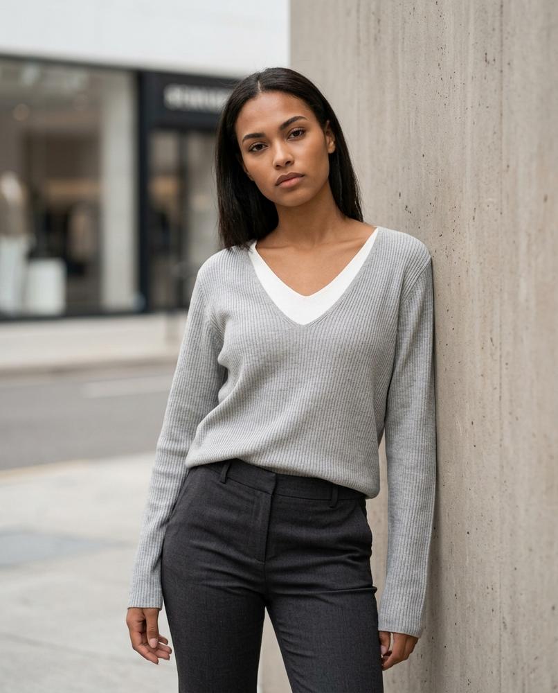 Statement Street - Vazor | Gerippt Locker Pullover Damen