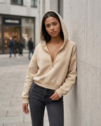 Statement Street - Nepos | Reißverschluss Taillenlang Hoodie Damen