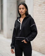 Statement Street - Nepos | Reißverschluss Taillenlang Hoodie Damen